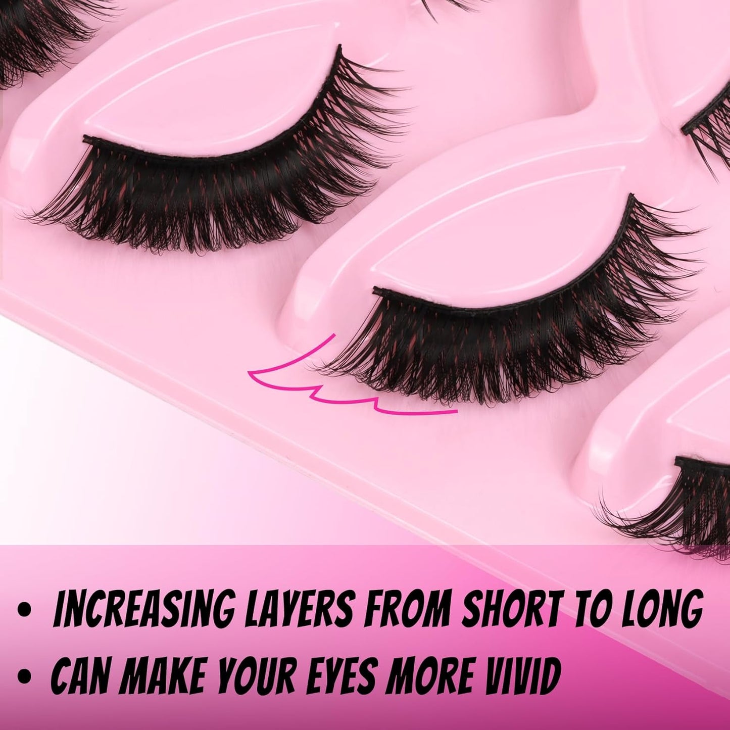 Cat Eye Lashes-š„Natural Look Fox False Eyelashes Gorgeous Wispy & Lightweight