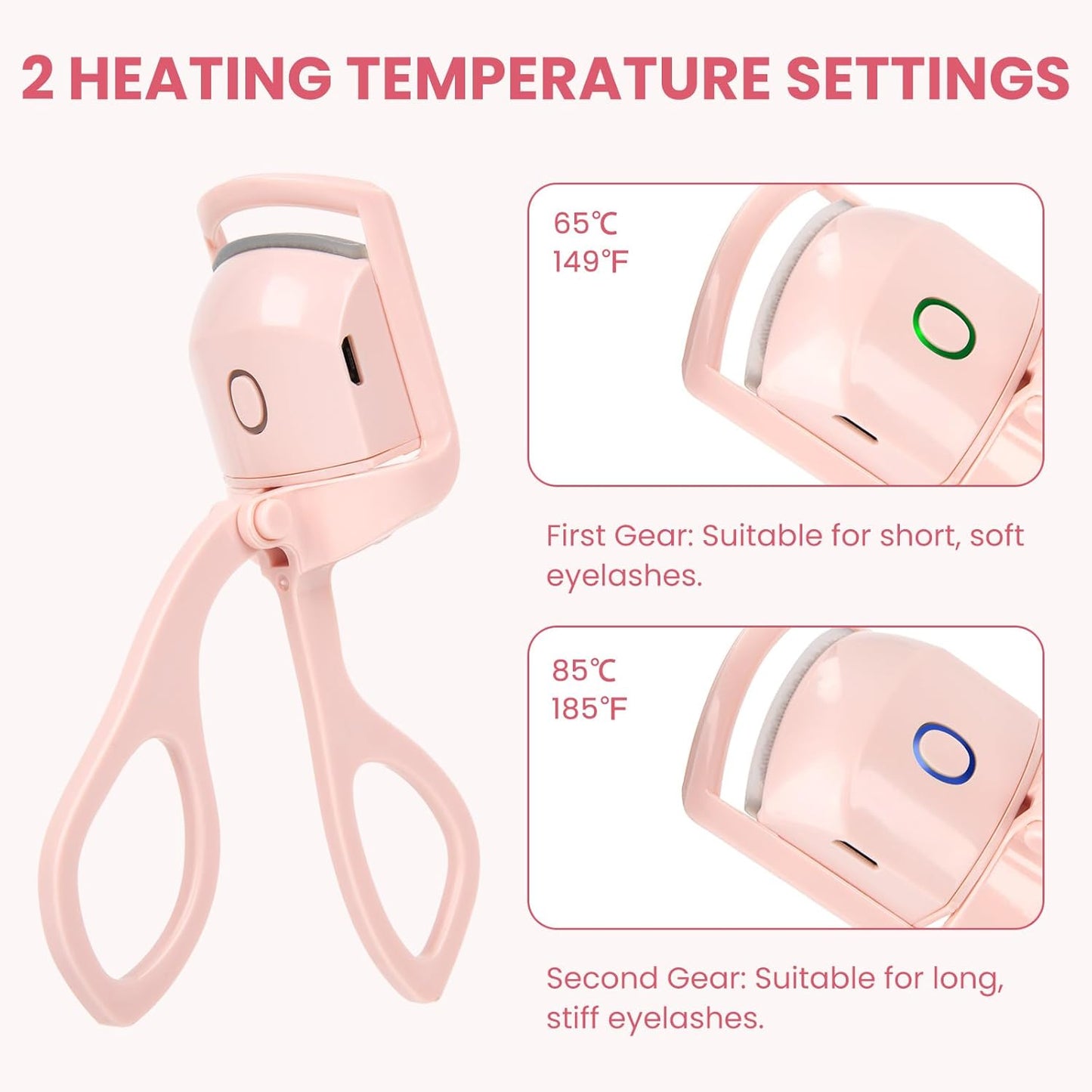 🔥Last 6 Hours Sale🔥USB Electric Heated Eyelash Curler for Women