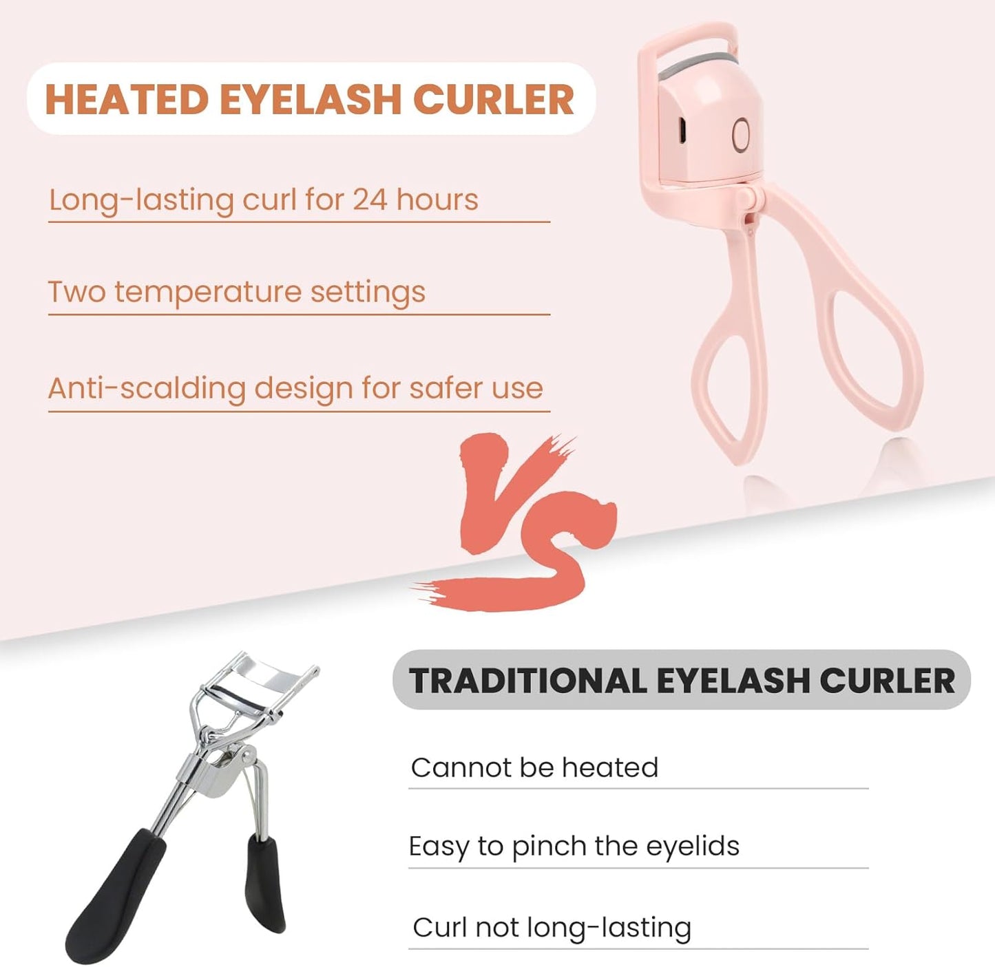 🔥Last 6 Hours Sale🔥USB Electric Heated Eyelash Curler for Women